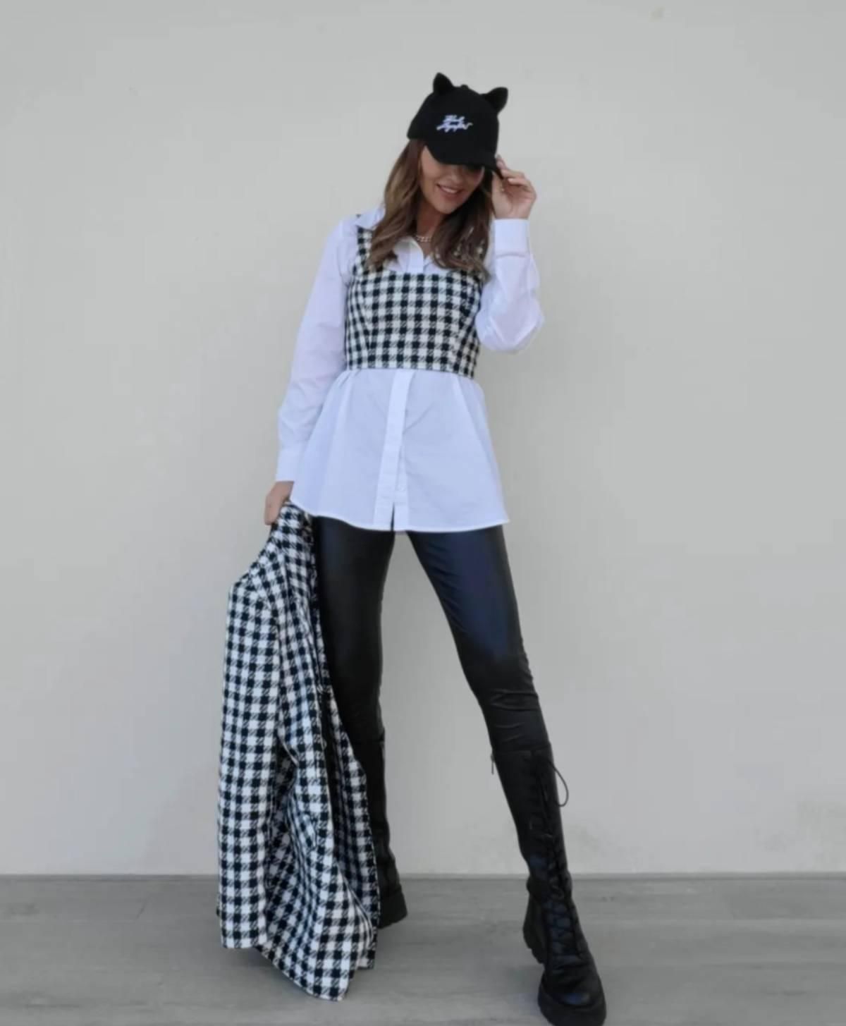 Paula Echevarría con set de top y americana de Primark