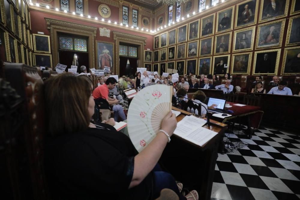 Pleno de Cort con calor, protestas vecinales y gritos