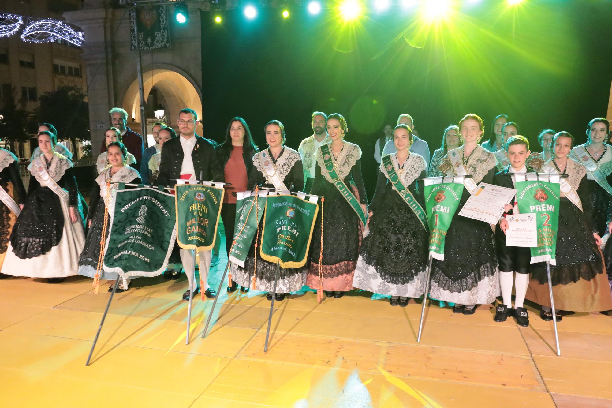 Ceremonia de entrega de premios a las gaiatas