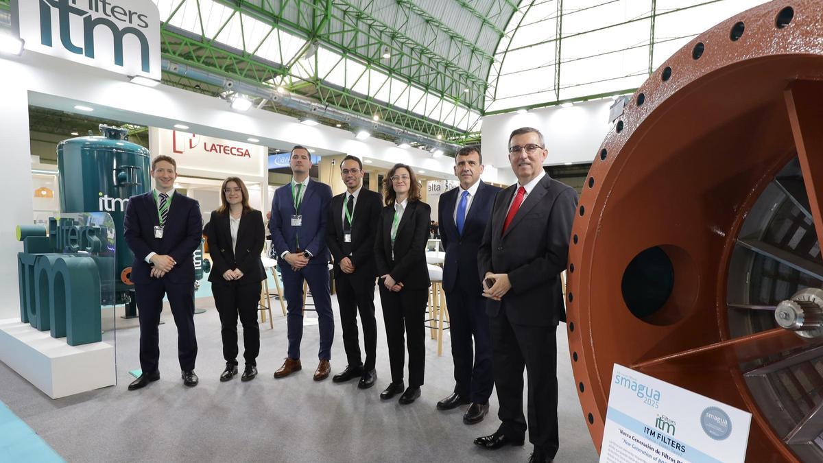 Parte del equipo de ITM Filters en el Salón Internacional del Agua, Smagua, celebrado a principios del mes de marzo.