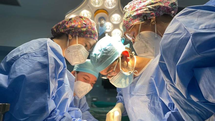 Realización de un trasplante en el hospital Reina Sofía.