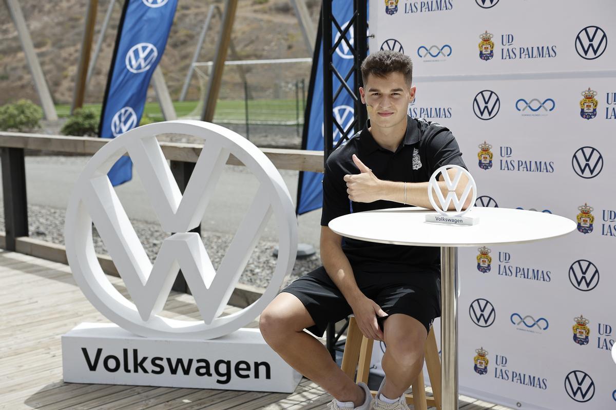 Mika Mármol, durante la presentación, con el patrocinio Volkswagen.