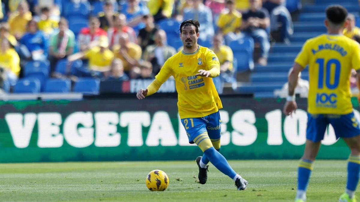 José Campaña, en un duelo con la UD Las Palmas