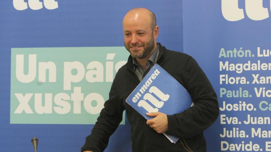 Luís Villares, esta mañana en el Parlamento