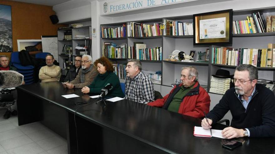 Presentación de la concentración, ayer en la Federación Castelao.   | // GUSTAVO SANTOS