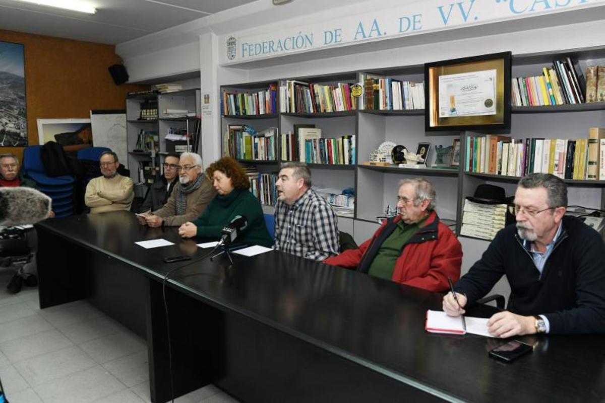 Presentación de la concentración, ayer en la Federación Castelao.   | // GUSTAVO SANTOS
