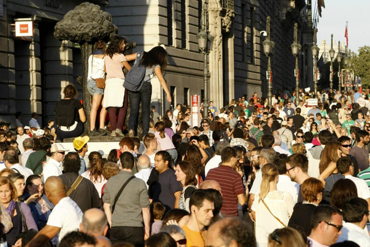 Participants en la marxa de Madrid. Participants en la marxa de Madrid.