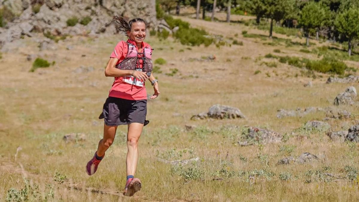 Laurene Lafforgue en el transcurso de la prueba de Bronchales