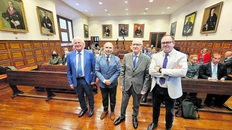 Por la izquierda, Santos González, Ignacio Villaverde, Agustín Castro Alonso y Félix Barrio.