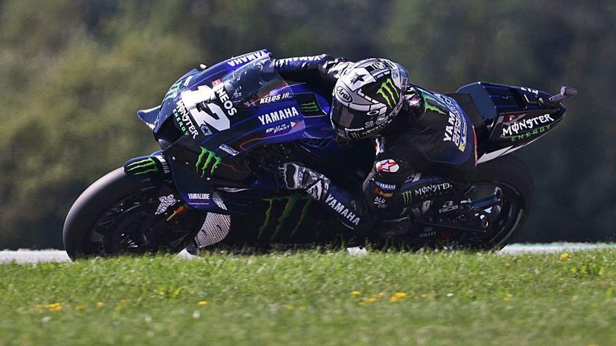 Maverick Viñales durant els entrenaments d&#039;ahir del GP d&#039;Estiria.