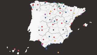 Mapa de los pactos y alcaldes de las principales ciudades de España