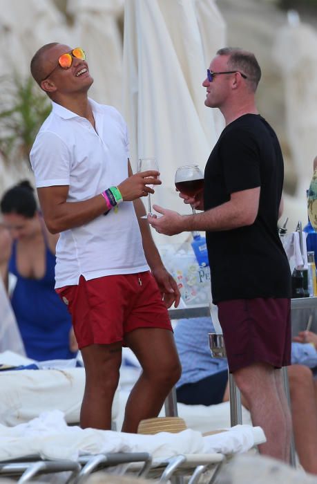 El jugador Británico del Manchester United, Wayne Rooney, en Ibiza.