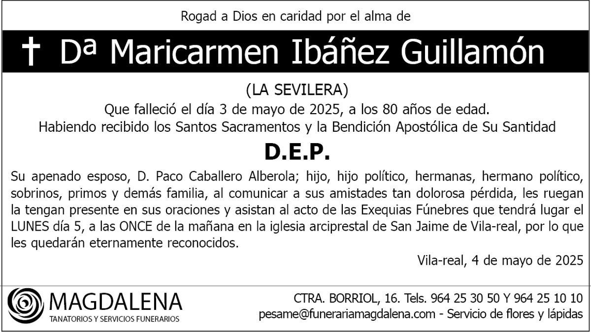 Dª Maricarmen Ibáñez Guillamón