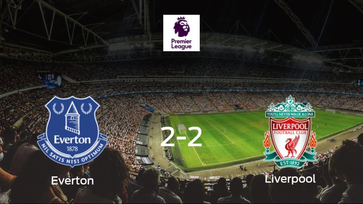 El Everton y el Liverpool empatan a dos en el Goodison Park