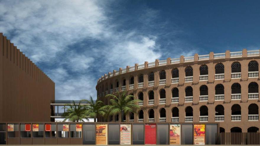 Una de las maquetas del proyecto para renovar el entorno de la plaza de toros.