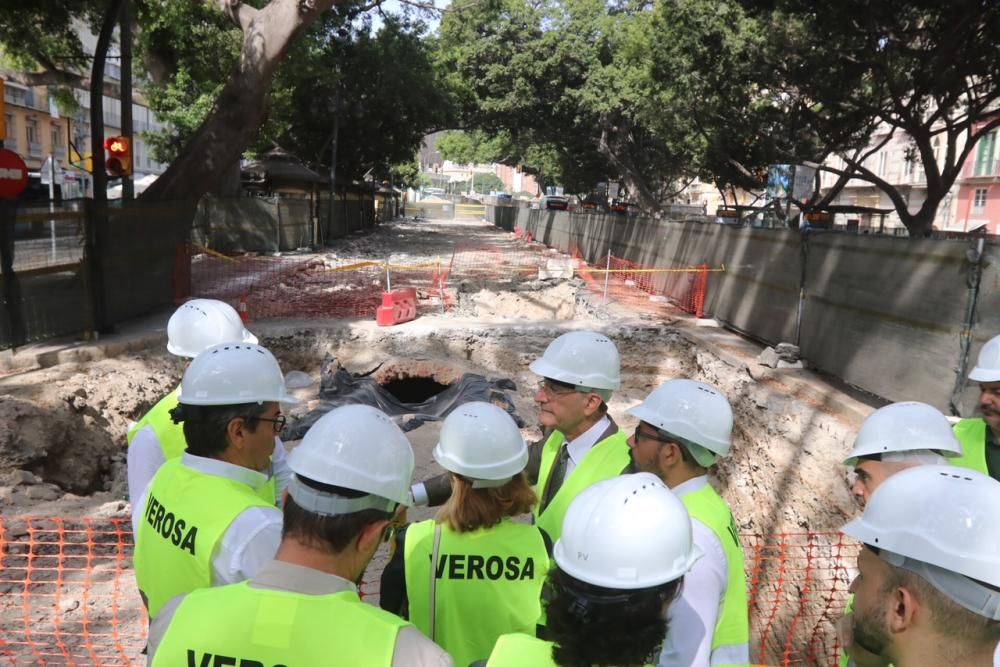 Visita a las obras de peatonalización de la Alameda Principal.