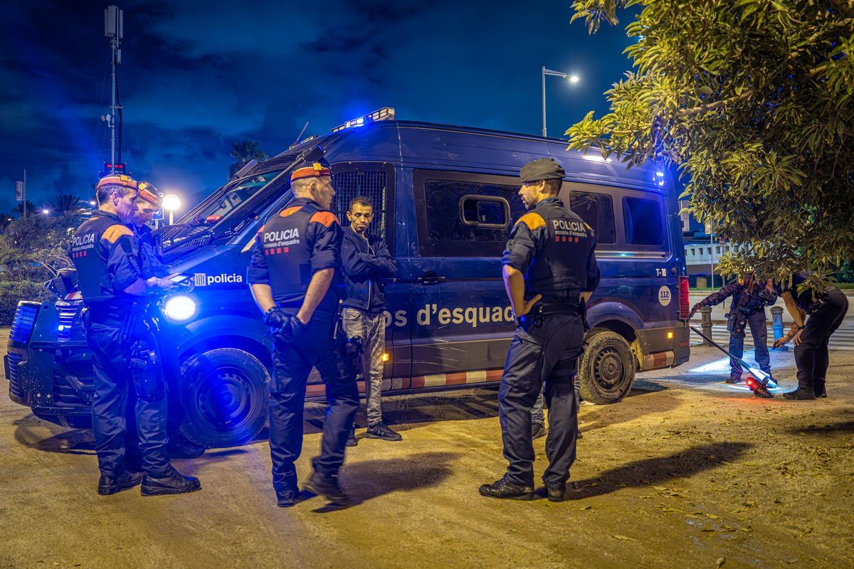 El dispositivo de seguridad durante la noche de fiestas de La Mercè.