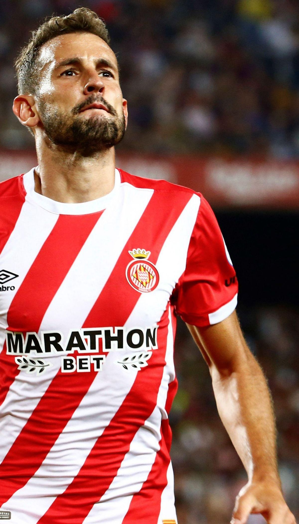 Stuani, a la izquierda y Bastón, a la derecha | Efe/I. C.