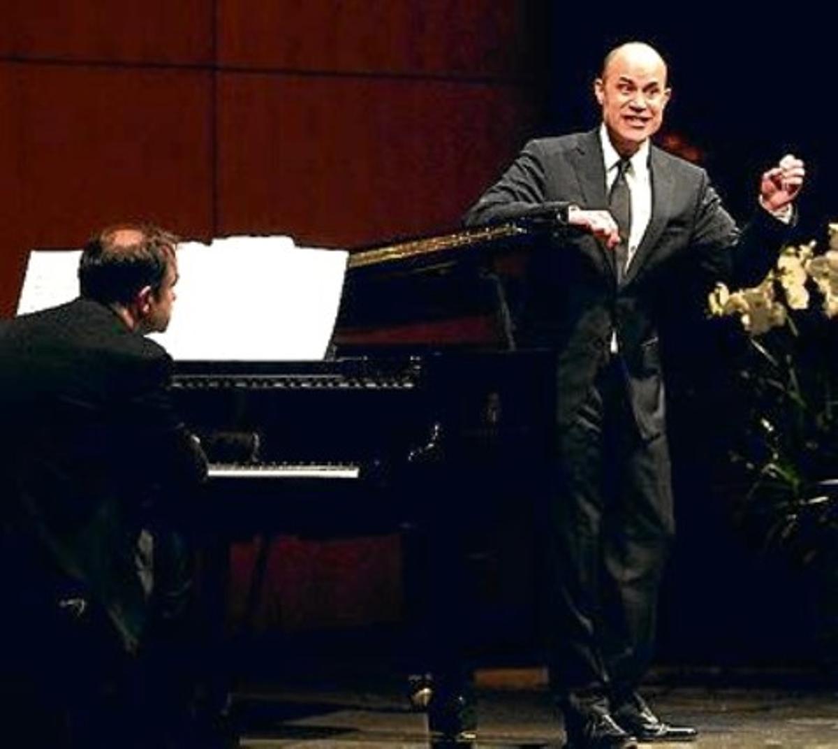 Bejun Mehta, durant el recital que va oferir al Liceu. Bejun Mehta, durant el recital que va oferir al Liceu.