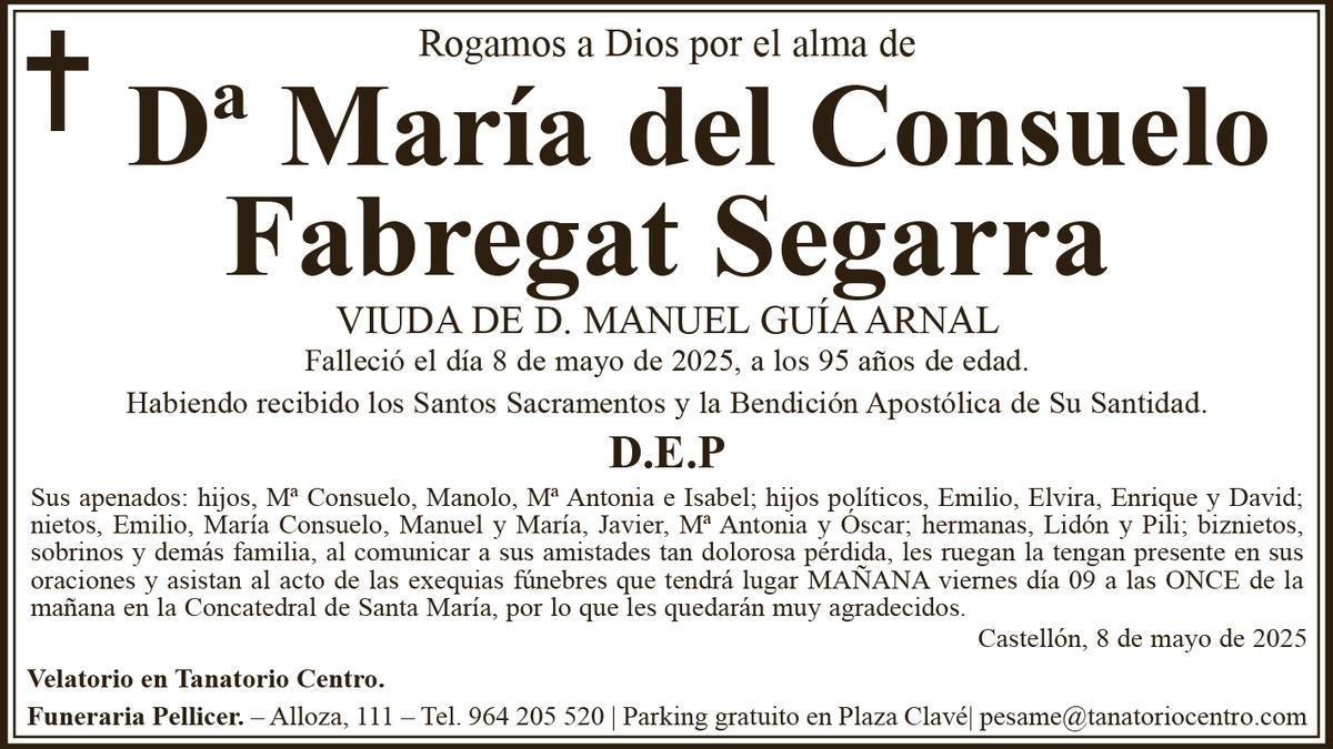 Dª María del Consuelo Fabregat Segarra