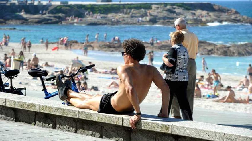 Sol y altas temperaturas, hoy en A Coruña.