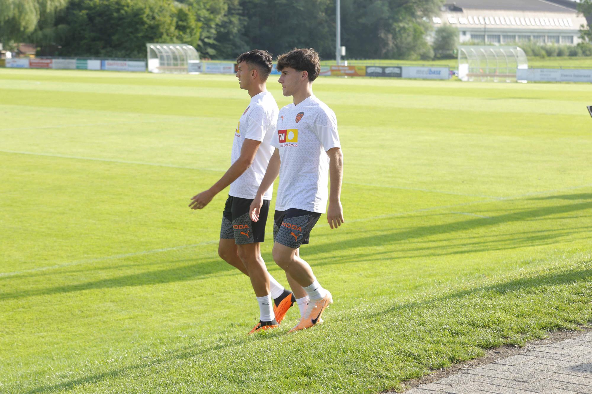 Primer entrenamiento en Suiza para el Valencia