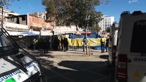 La Guàrdia Urbana, contra un assentament de barraques on es traficava amb droga.