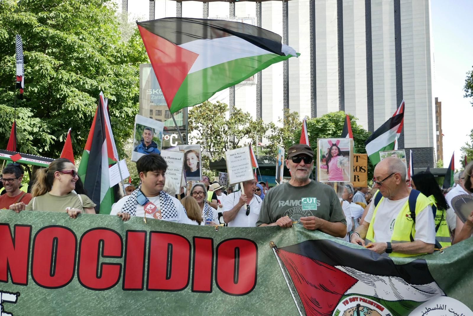 En imágenes | Manifestación en apoyo a Palestina en Zaragoza