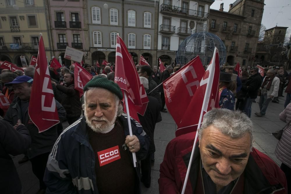 Manifestación de pensionistas en Asturias