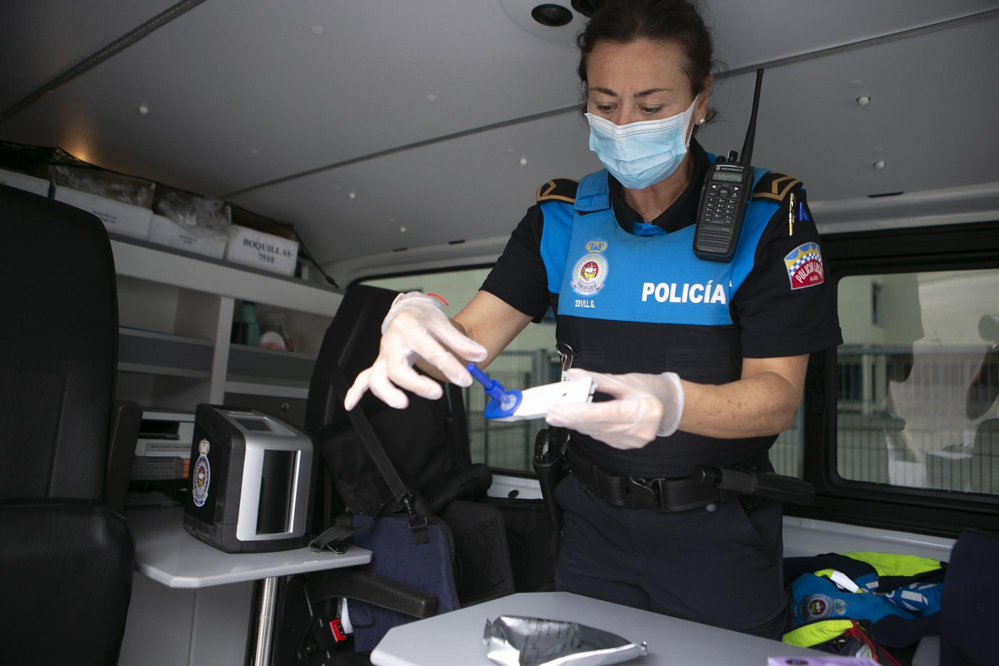 Control de alcoholemia y drogas en Avilés