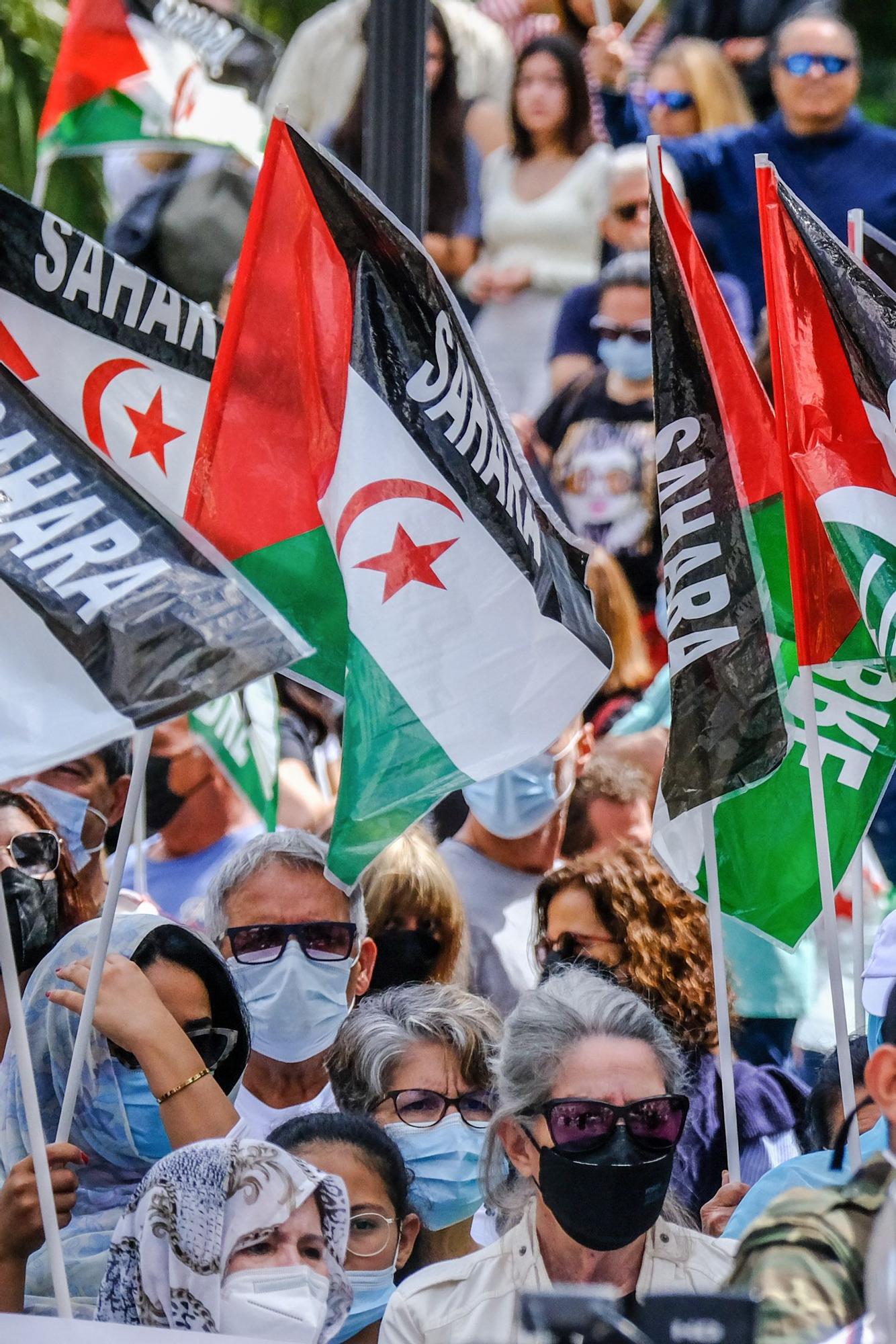 Concentración en apoyo a la causa saharaui en Las Palmas de Gran Canaria (26/03/2022)