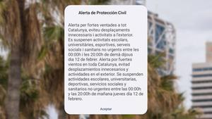 Protecció Civil envía un ES-Alert
