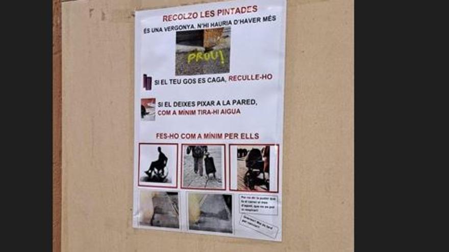 Cartells en suport a les pintades que reclamen &quot;prou&quot; a Sant Narcís de Girona