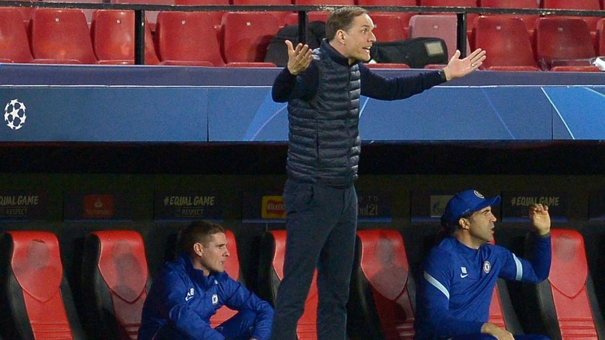 Thomas Tuchel protesta durante el Chelsea-Porto de Champions
