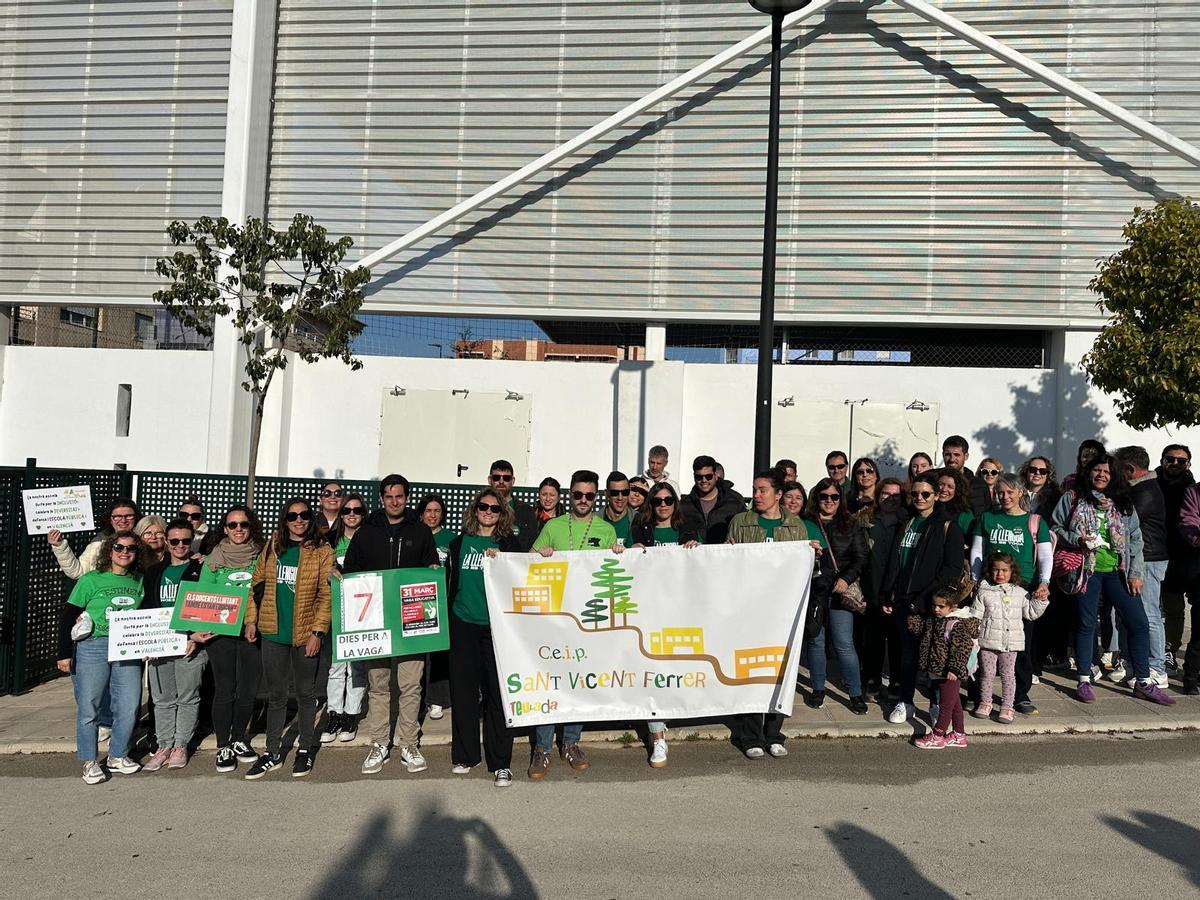 Protesta de los profesores del IES Teulada