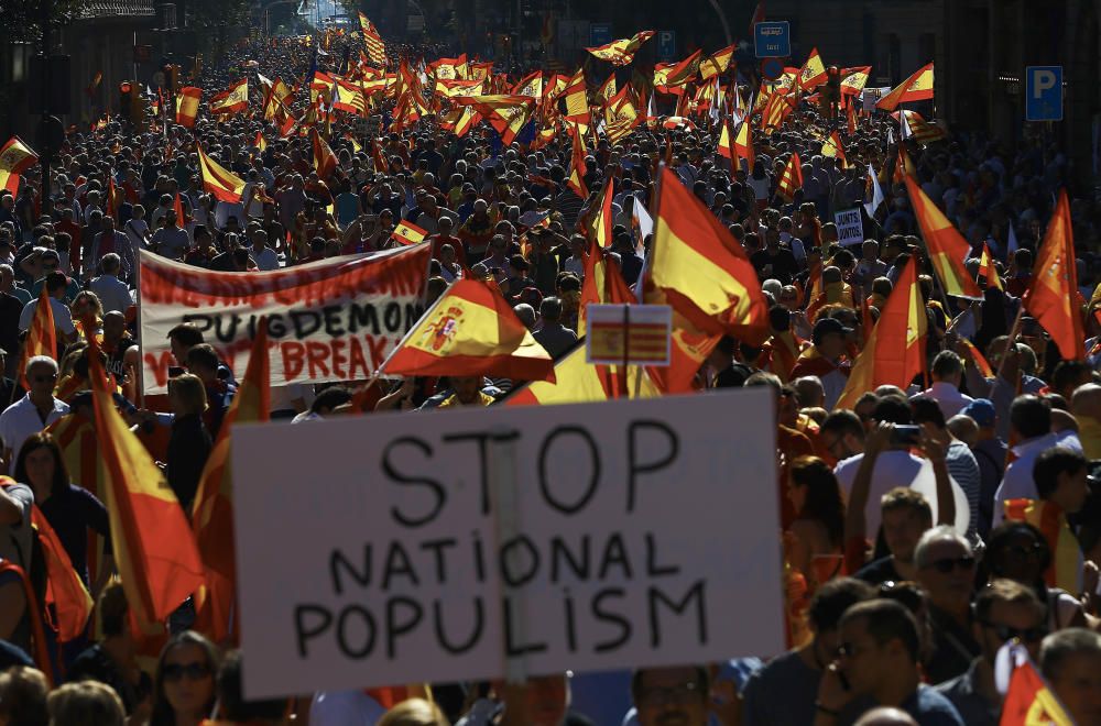 Manifestación en Barcelona por la unidad de España