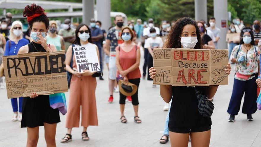 Protesta en Murcia contra el racismo en junio de 2020.