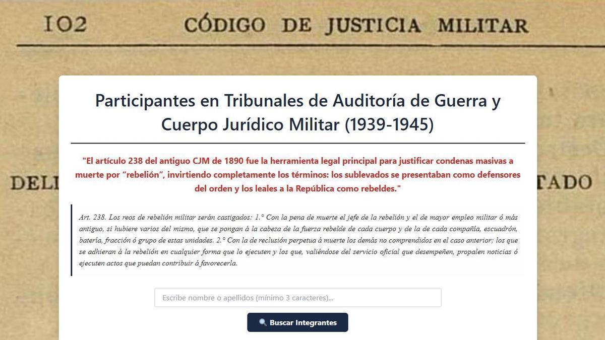 Página web articulo238.org que recoge los nombres de más de 1.500 personas.