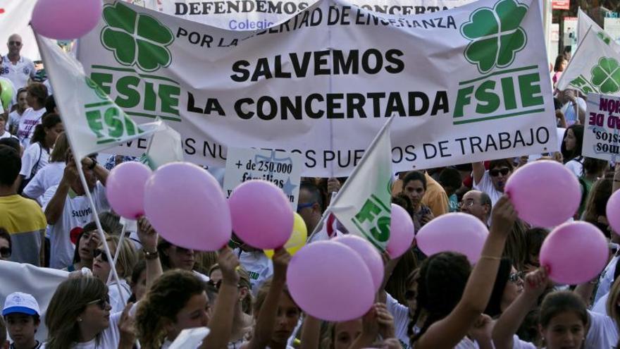 Protesta de centros concertados el curso pasado