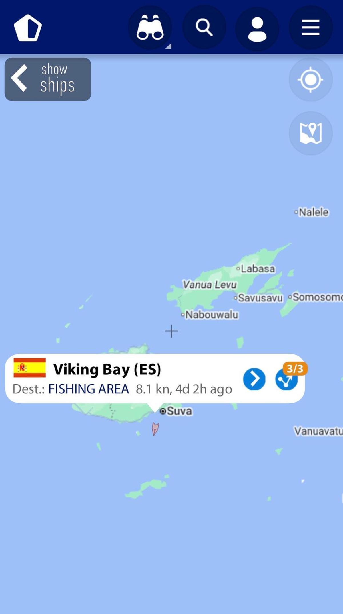 Última localización del barco y zona de búsqueda de nueva zelanda