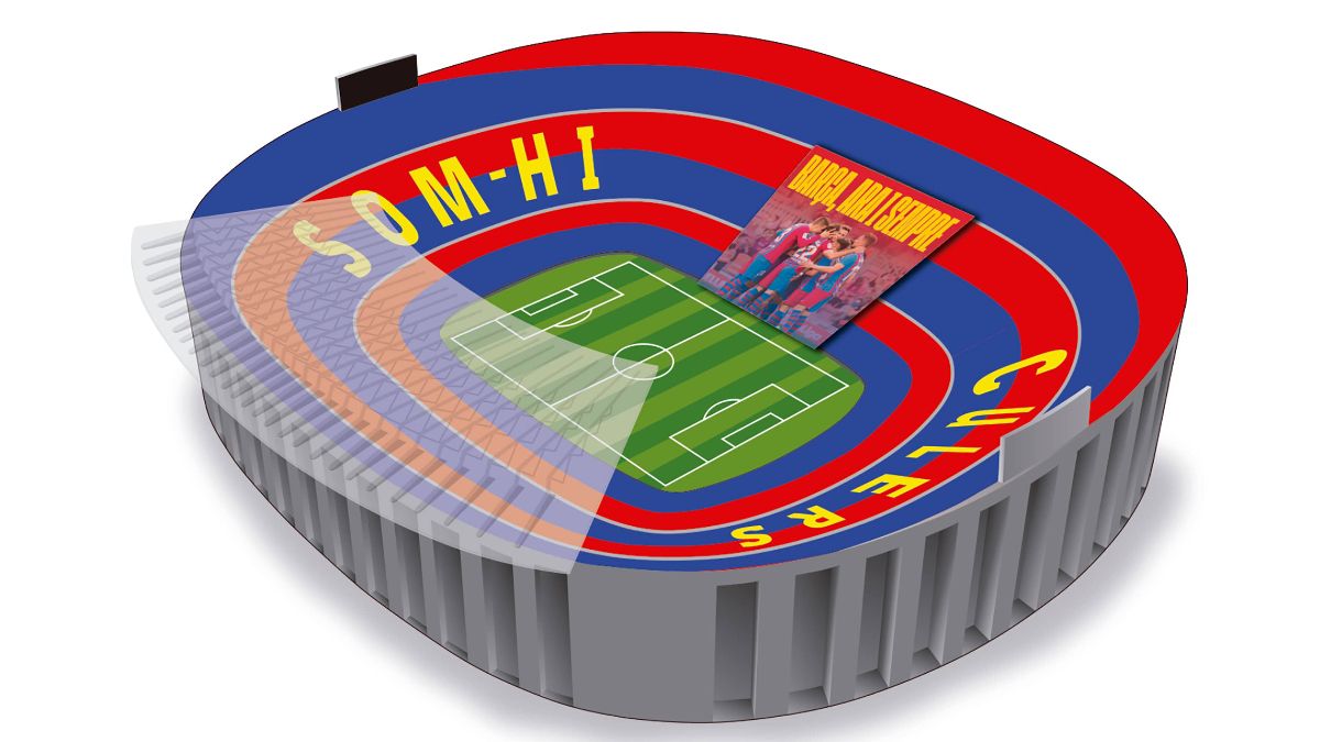 Mosaico del FC Barcelona para el Clásico