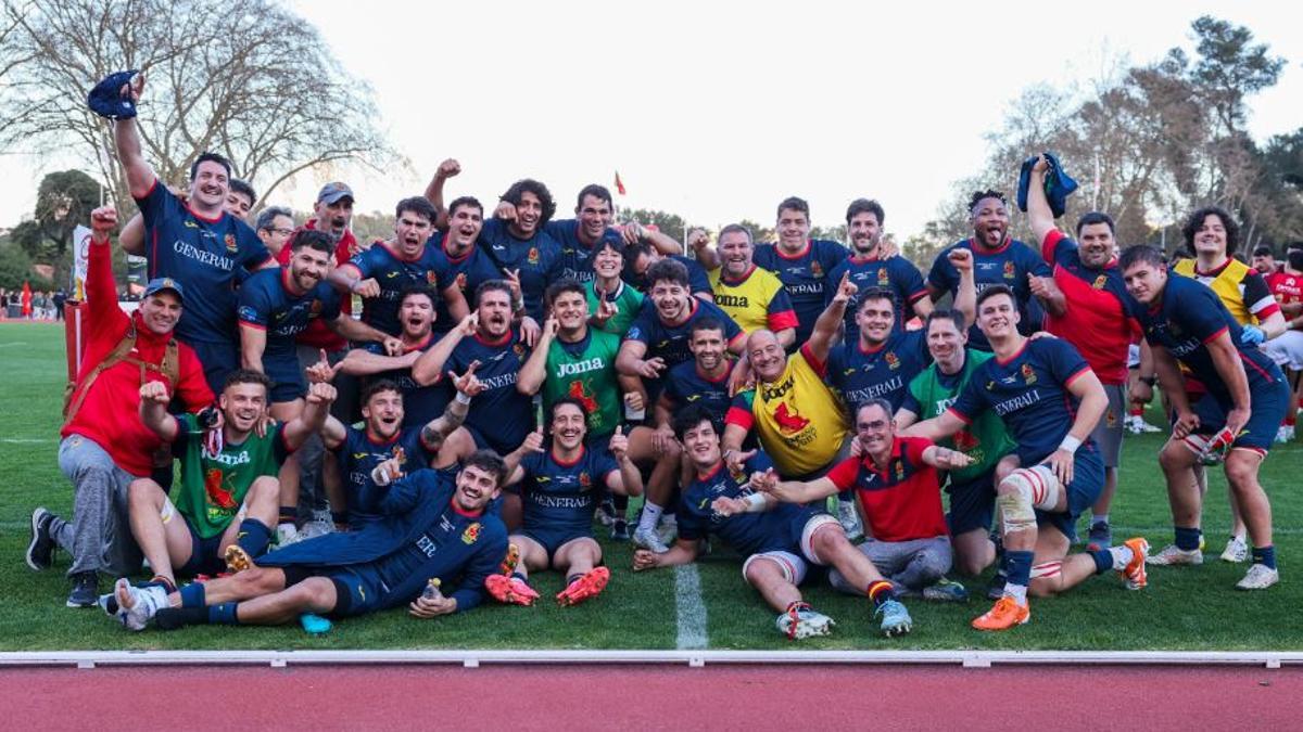 España celebra su victoria ante Portugal en semifinales