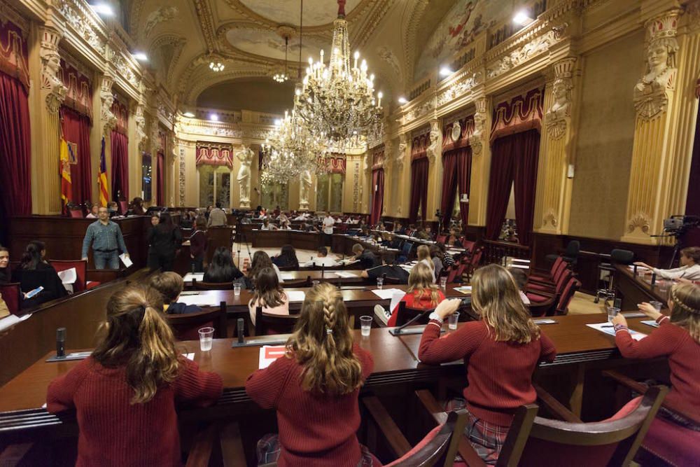 Los más jóvenes 'toman' el Parlament para luchar contra el cambio climático