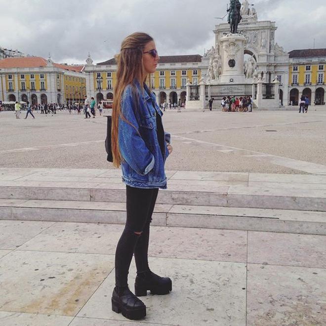 La cazadora 'denim' de Elisa Serrano