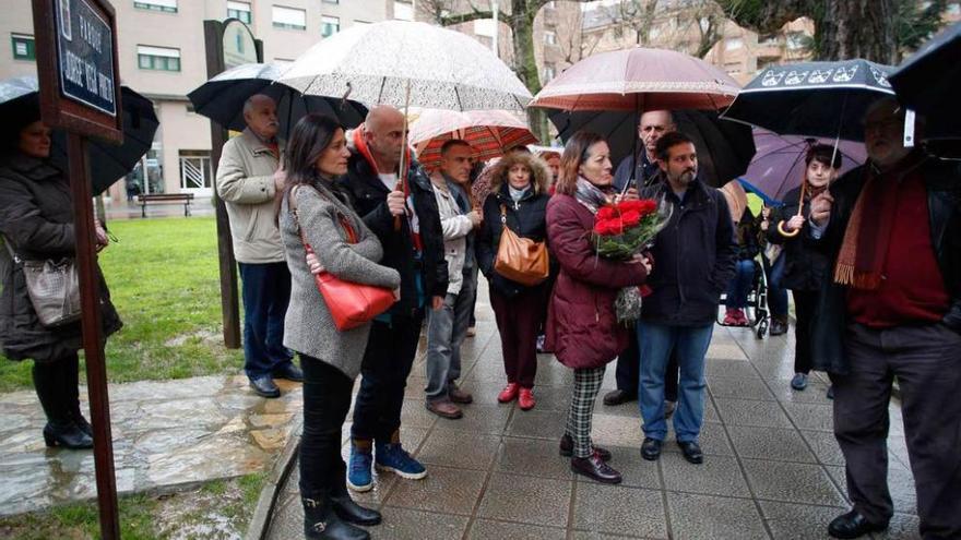 Homenaje a Jorge Vega en el parque que lleva su nombre