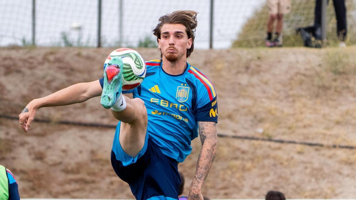 Iker Bravo, jugador de España Sub-21