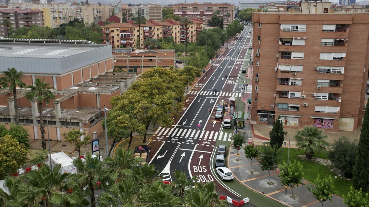 La avenida Pío Baroja en el barrio del Infante, tras las obras de movilidad
