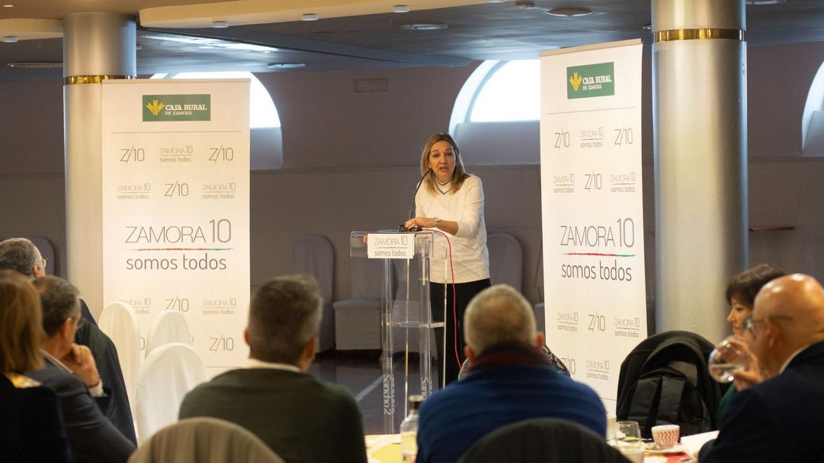 Estrella Torrecilla, durante su intervención en el encuentro de este martes. |