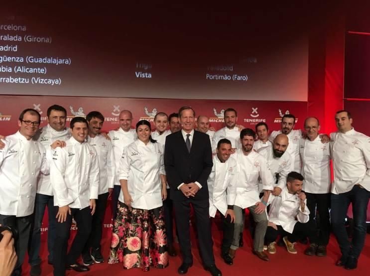 Los galardonados ayer con una estrella, entre ellos los alicantinos Nazario Cano y Rafa Soler