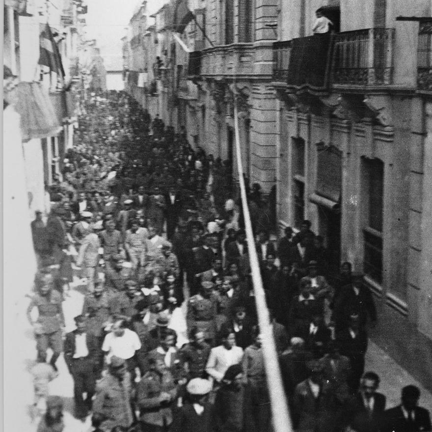 La entrada de las tropas italianas en Novelda en el año 1939.
